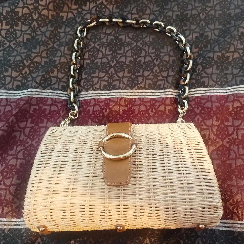 Talbots Rattan Purse - EUC and Cute!